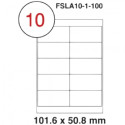 FIS FSLA10-1-100 A4 MULTIPURPOSE WHITE LABEL 101.6 X50.8MM