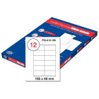 FIS FSLA12-1-100 A4 MULTIPURPOSE WHITE LABEL 105X49.5MM