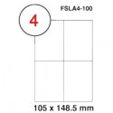 FIS FSLA4-100 A4 MULTIPURPOSE WHITE LABEL 105X148.5MM