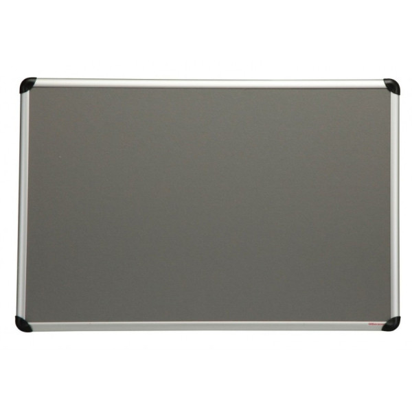 SUPER DEAL FELT NOTICE BOARD ALUMINIUM FRAME 120CMX180 CM GREY