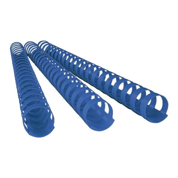 SUPER DEAL PLASTIC COMB BINDING RINGS PVC 18MM BLUE, BOX OF 100 PCS