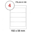 FIS FSLA4-5-100 A4 MULTIPURPOSE WHITE LABEL 192 X 59MM
