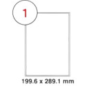 FIS FSLA1-1-100 A4 MULTIPURPOSE WHITE LABEL 199.6X289.1MM