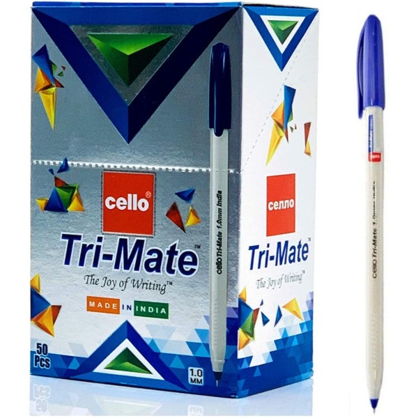 CELLO TRI-MATE BALLPEN BLUE BOX OF 50 PCS