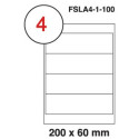 FIS FSLA4-1-100 A4 MULTIPURPOSE WHITE LABEL 200X60MM