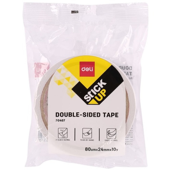 DELI DOUBLE SIDED TAPE 30407 24MM X 10 YARD