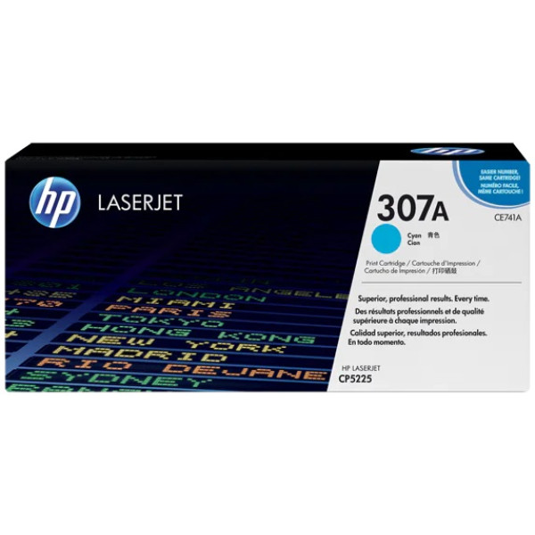 HP 307A LASERJET TONER CARTRIDGE CYAN CE741A (CP5225 SERIES)