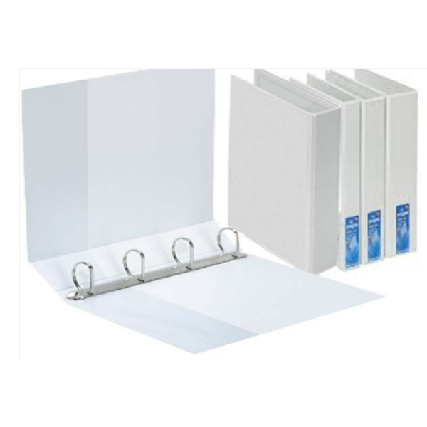 AL BAAZ PRESENTATION RING BINDER AB-410 4RING 4"100MM  WHITE
