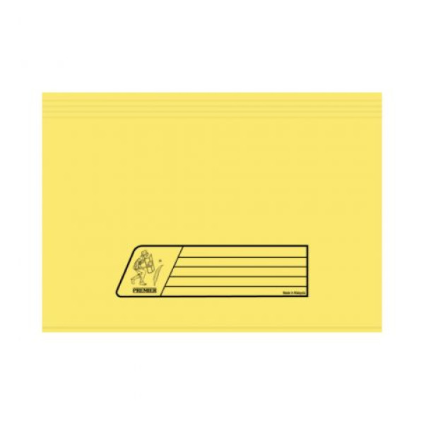 PREMIER DOCUMENT WALLET F/S 220GSM YELLOW 50 PCS