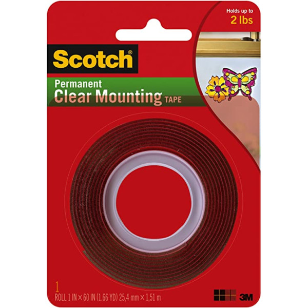 3M MOUNTING TAPE CLEAR HEAVY DUTY 3M 4010 1" x 60"