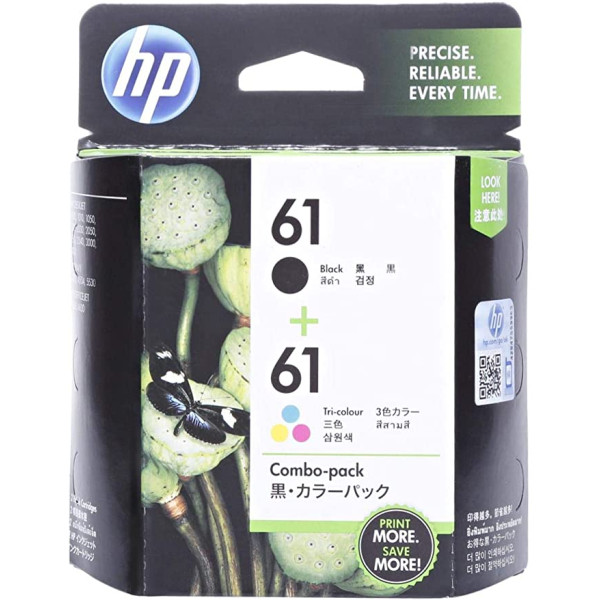 HP 61 INK CARTRIDGE BLACK +61TRI COLOR (COMBO PACK)