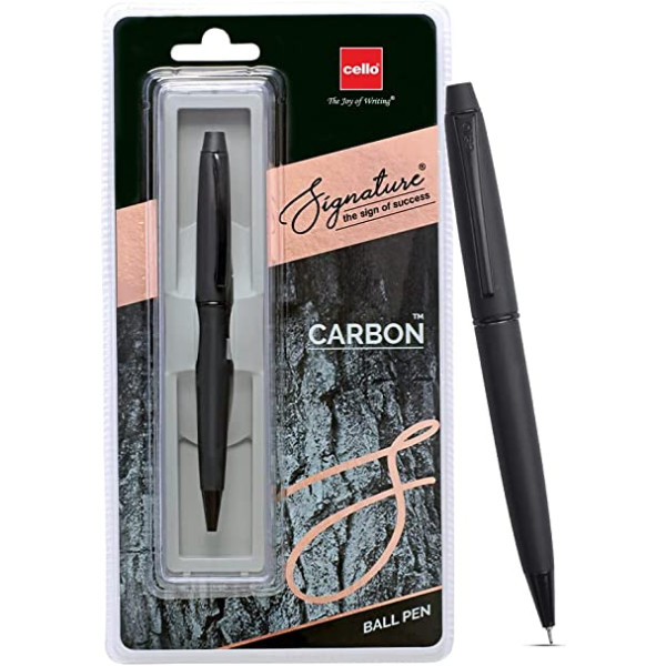 CELLO SIGNATURE CARBON BALL PEN 0.7MM TIP BLUE INK COLOUR PACK OF 1