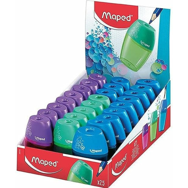 MAPED PENCIL SHARPENER 25-PIECES MD-534753 ASSORTED COLORS