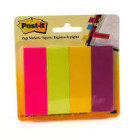  3M PAGE MARKERS FLUO COLORS 671-4AF 1" x 3"- 4 PADS  50 SH EACH