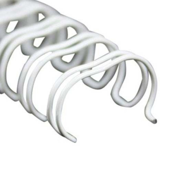 FELLOWES 1/4" 34 LOOPS 6MM-WHITE METAL BINDING WIRE RINGS,BOX OF 100 PIECES