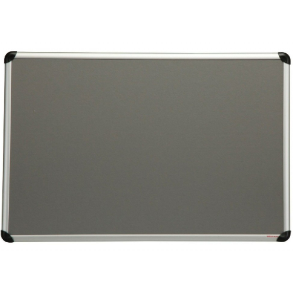 SUPER DEAL FELT NOTICE BOARD ALUMINIUM FRAME 90CMX180 CM GREY