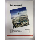 FIS A4 EXERCISE NOTEBOOK INTERNATIONAL, 100 PAGES,  SINGLE RULED WITH LEFT MARGIN INDEX,  FSEBSLMA4INT50,50 SHEETS