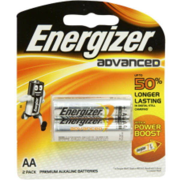 ENERGIZER AA X91RP2 ADVANCED BATTERY, PACK OF 2 PCS