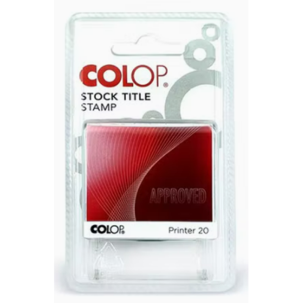 COLOP 20 L04 APPROVED SELF INK STAMP RED COLOR