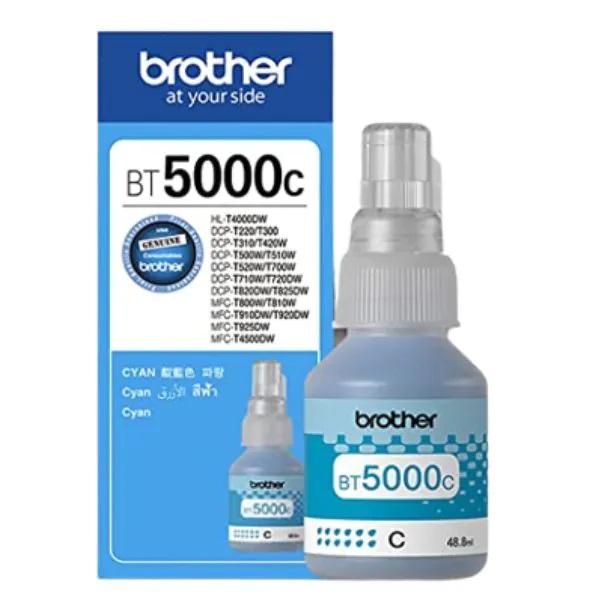 BROTHER BT5000C ORIGINAL INK BOTTLE,CYAN 48.8ML