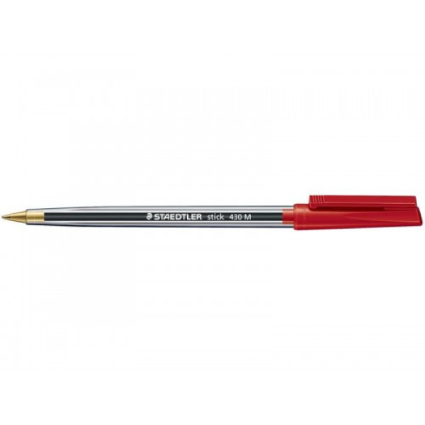 STAEDTLER 430M-02 RED BALLPEN, BOX OF 10 PCS 