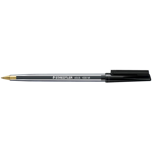 STAEDTLER 430M-09 BLACK BALLPEN, BOX OF 10 PCS 