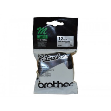 BROTHER TZ-221 TAPE 9MM BLACK ON WHITE LAMINATED