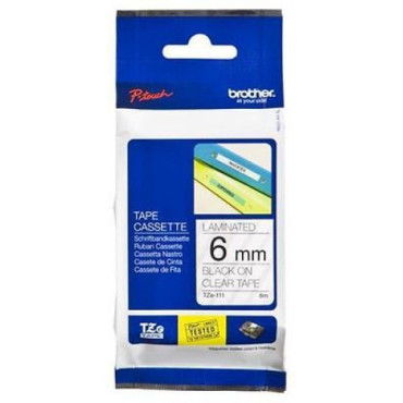 BROTHER TZ-135 TAPE 12MM WHITE ON CLEAR LAMINATED