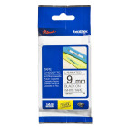BROTHER TZ-221 TAPE 9MM BLACK ON WHITE LAMINATED