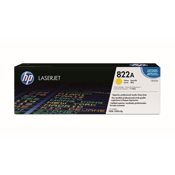 HP 822A LASERJET TONER CARTRIDGE YELLOW C8552A (9500)