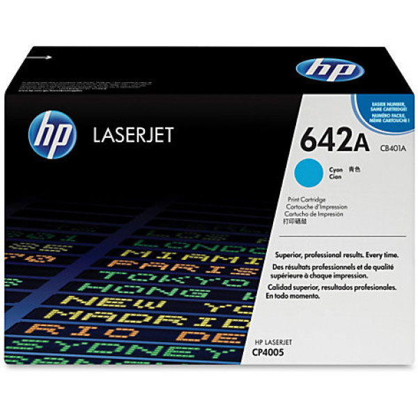 HP 642A LASERJET TONER CARTRIDGE CYAN CB401A (LJ CP4005)