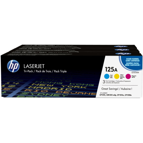 HP 373AM LASERJET TONER CARTRIDGE TRI PACK C-M-Y CB541 /2 /3 (CM1300/CP1210/1510)