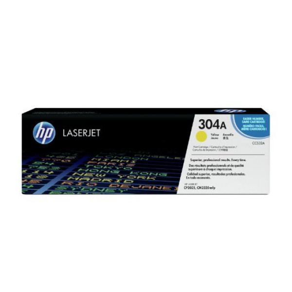 HP 304A LASERJET TONER CARTRIDGE YELLOW CC532A (CP2020/25/CM2320)