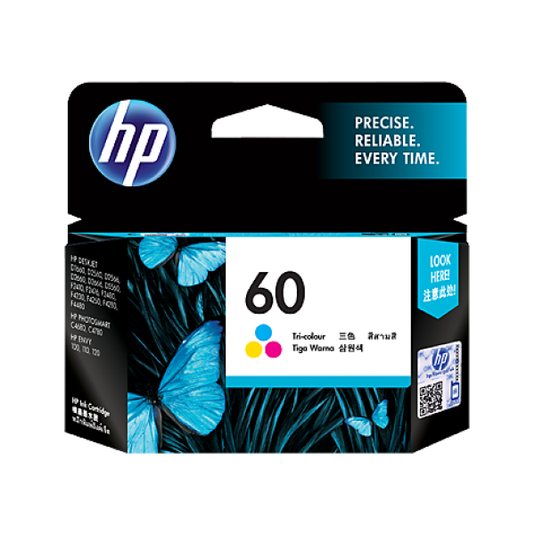 HP 60 INK CARTRIDGE TRI-COLOR CC643WA