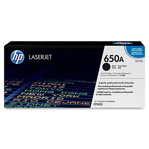 HP 650A LASERJET TONER CARTRIDGE BLACK CE270A (LJ CP5525N)