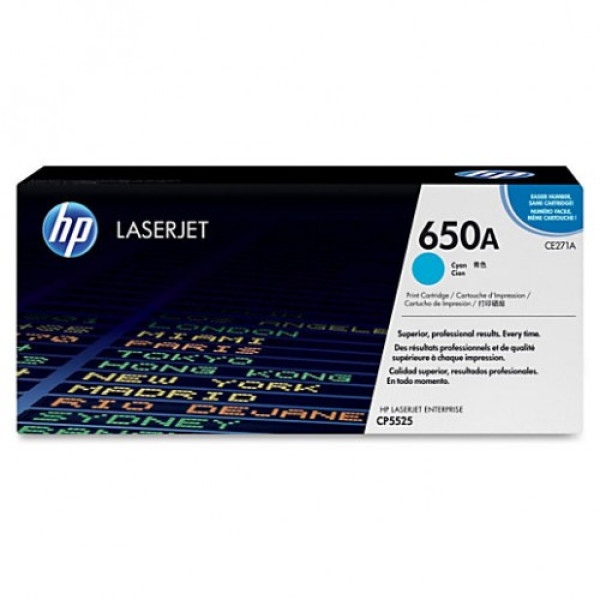 HP 650A LASERJET TONER CARTRIDGE CYAN CE271A (LJ CP5520/5525)