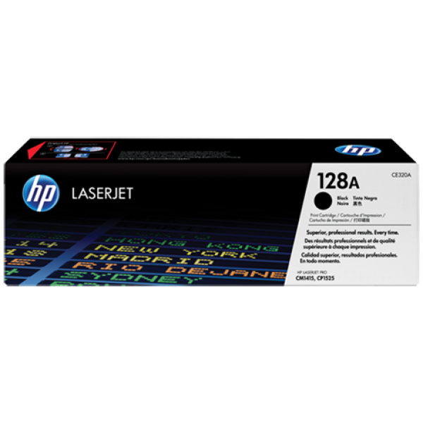 HP 128A (LJ CM1415/CP1525) BLACK TONER CARTRIDGE CE320A