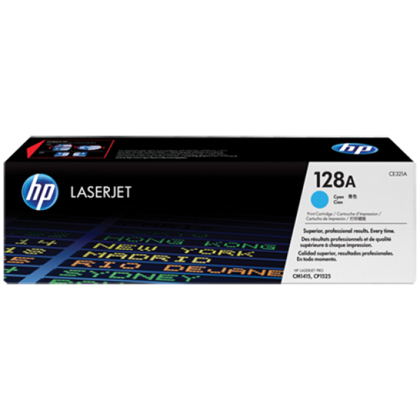 HP 128A LASERJET TONER CARTRIDGE CYAN CE321A (LJ CM1415/CP1525)128A CYAN