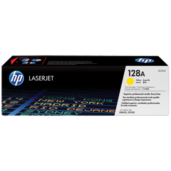 HP 128A CE322A (LJ CM1415/CP1525) YELLOW LASERJET TONER CARTRIDGE
