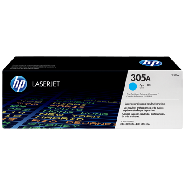 HP 305A LASERJET TONER CARTRIDGE CYAN CE411A (PRO M375/400 M451)