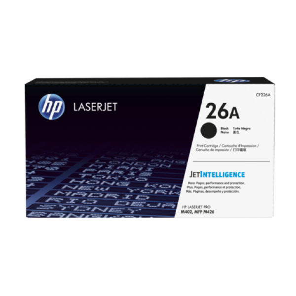 HP 26A LASERJET TONER CARTRIDGE BLACK CF226A (M402/MFP M426) 