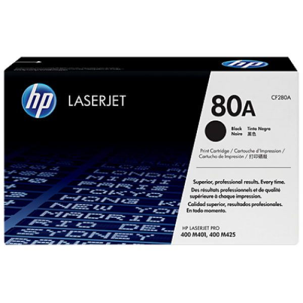 HP 80A LASERJET TONER CARTRIDGE BLACK CF280A (LJ PRO400MFP/M425DN)