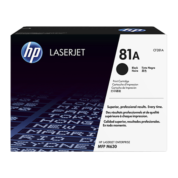 HP 81A LASERJET TONER CARTRIDGE BLACK CF281A ( LJM604/605/606)