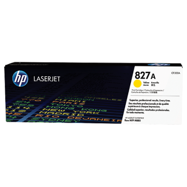 HP 827A LASERJET TONER CARTRIDGE YELLOW CF302A (LJ M880)