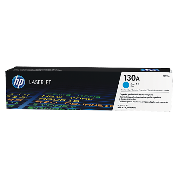 HP 130A LASERJET TONER CARTRIDGE CYAN CF351A (LJ M176/177)