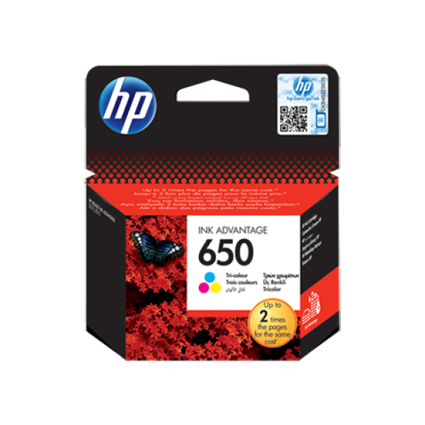 HP 650 INK CARTRIDGE TRI-COLOR CZ102AE