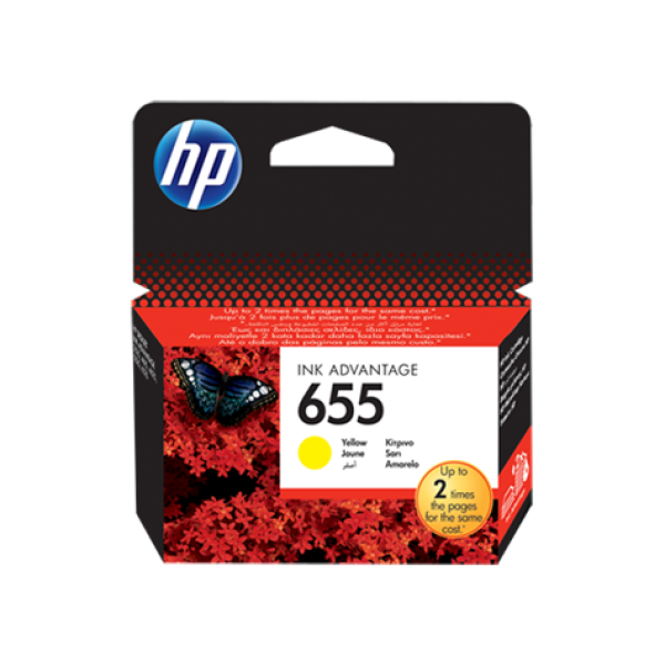 HP 655 INK CARTRIDGE YELLOW  CZ112AE