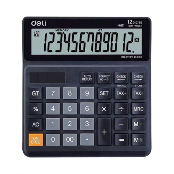 DELI M011 20 12 DIGIT 120 STEPS CHECK TAX CALCULATOR