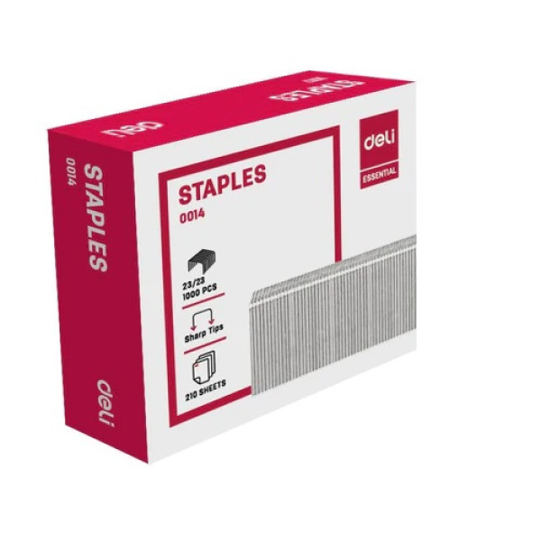 DELI 0014 HEAVY DUTY THICK STAPLES 23/23  1 X 1000 PIECES (BOX/5)