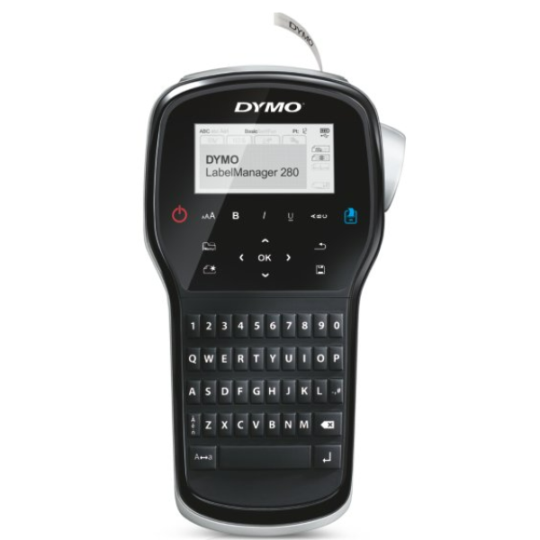 DYMO RECHARGEABLE LABEL MAKER/LABEL MANAGER 280 HANDHELD PORTABLE